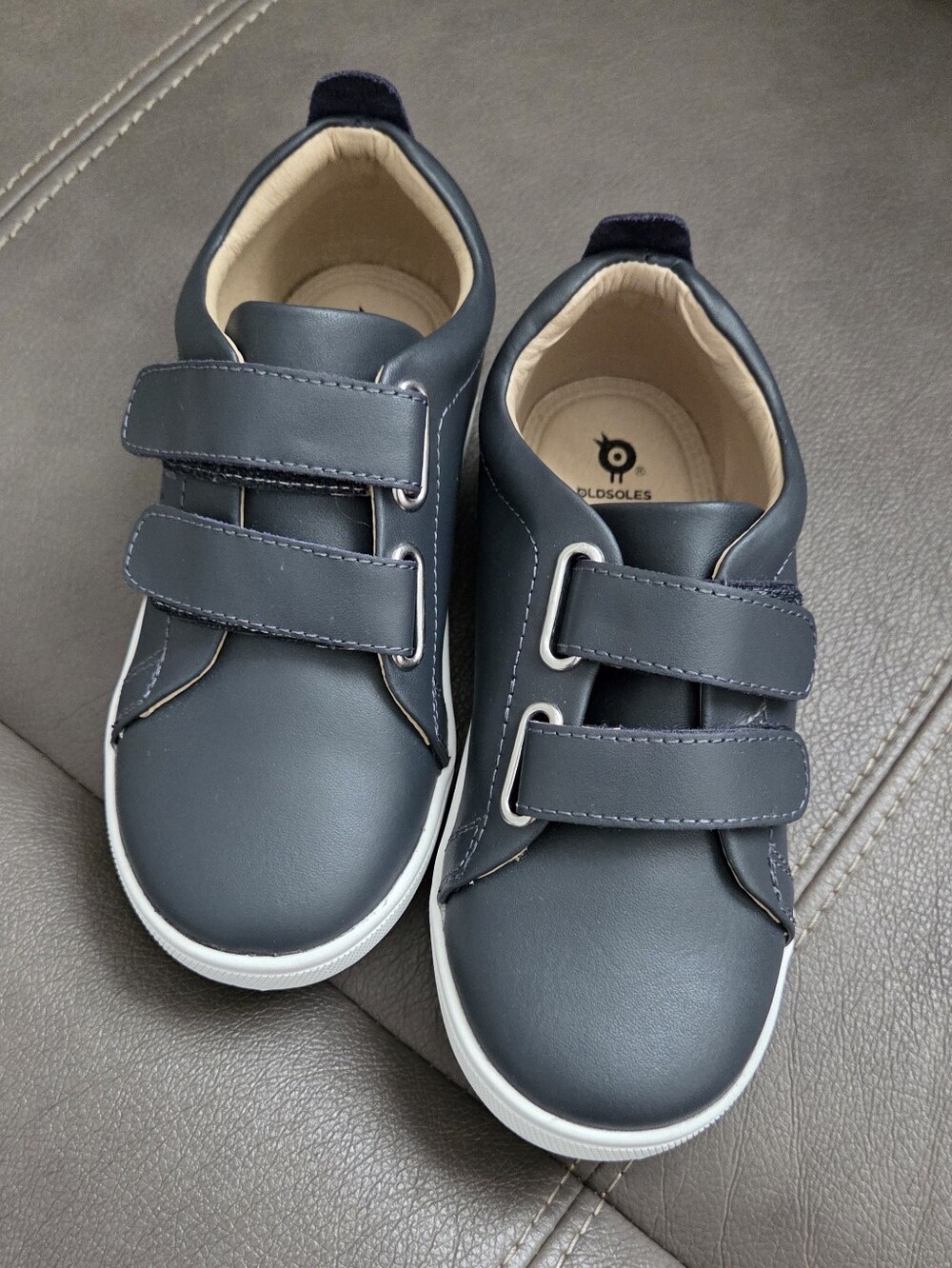 Old Soles Navy Velcro Kids Sneakers